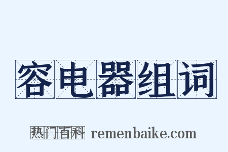 容电器组词是什么意思的图片